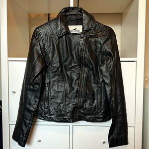 Hollister faux leather jacket